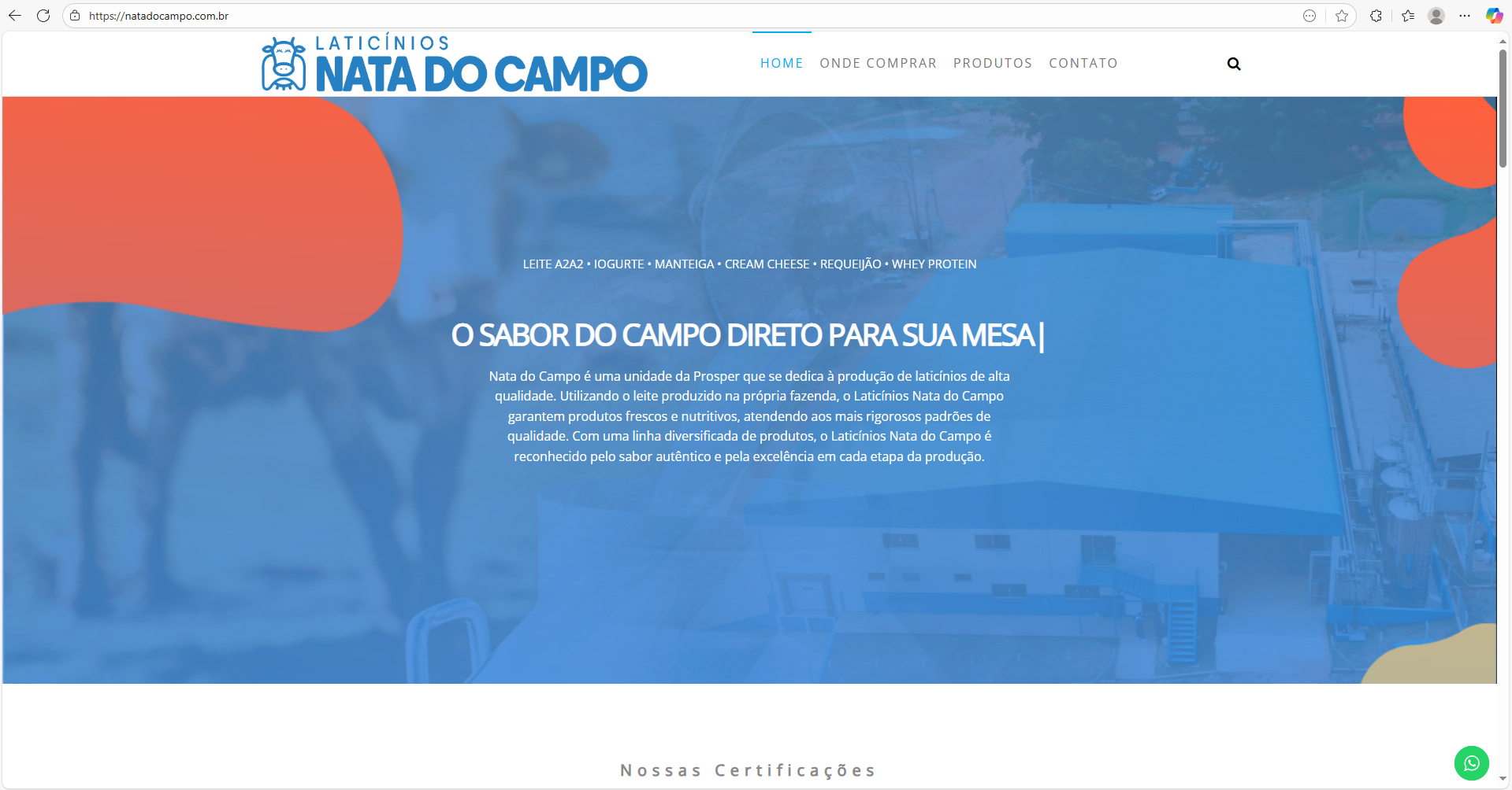 Website Nata do Campo